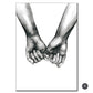 Black & White Love Hands Heart Wall Art Fine Art Canvas Prints Modern Minimalist Pictures For Bedroom Living Room Pictures For Above Sofa
