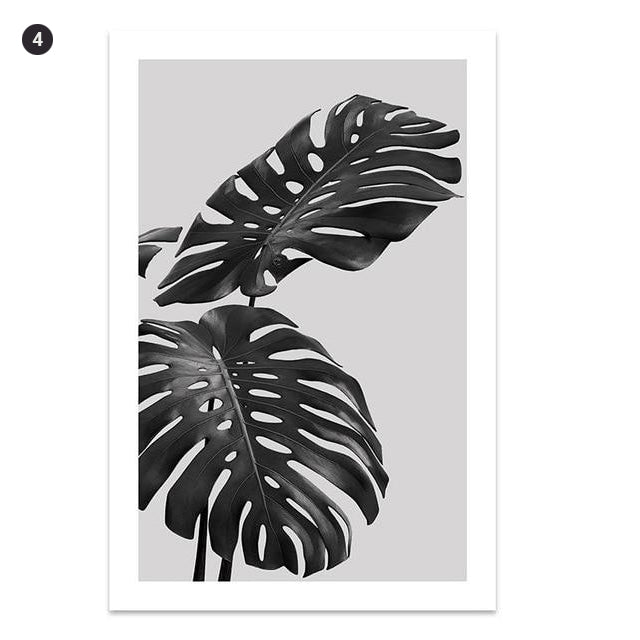 Black White Gold Tropical Leaves Do What You Love Minimalist Quotations Fine Art Canvas Prints Wall Art For Nordic Interior Style Home Decor