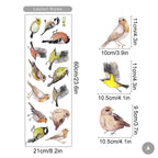 Blue Tit Robin Sparrow Garden Birds Wall Decals Removable PVC Vinyl Wall Stickers For Nursery Room Baby's Room Creative DIY Kindergarten Wall Decor
