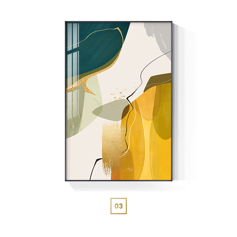 Bold Orange Abstract Geomorphic Color Block Wall Art Pictures For Luxury Loft Living Room Dining Room Modern Home Office Interior Decoration