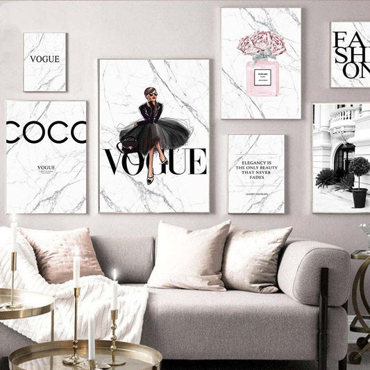 Fashion Designer Set Of 6 Wall Art Print Glamour Living Room Home Decor S20