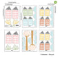 Colorful Cartoon Nordic Nursery Wall Decals For Kid's Room Removable PVC Wall Stickers For Children's Playroom Creative DIY Kindergarten Decor