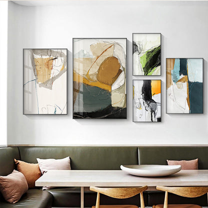Colorful Nordic Geomorphic Abstract Wall Art Fine Art Canvas Prints Modern Pictures for Living Room Dining Room Bedroom Home Office Art Décor
