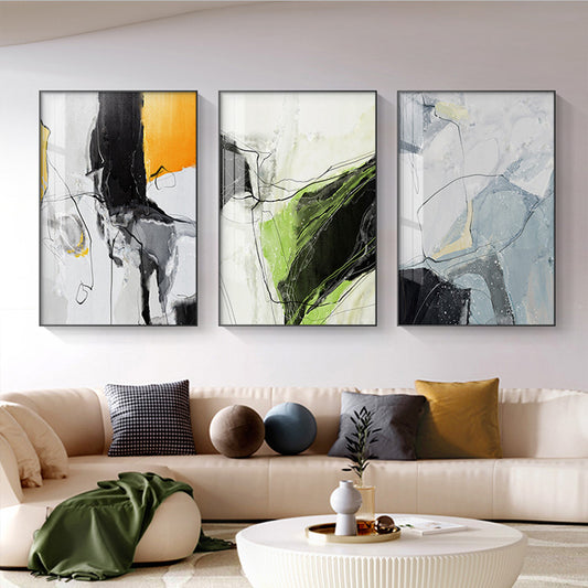 Colorful Nordic Geomorphic Abstract Wall Art Fine Art Canvas Prints Modern Pictures for Living Room Dining Room Bedroom Home Office Art Décor