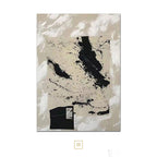 Contemporary Abstract Beige Black Textural Wall Art Fine Art Canvas Prints Modern Pictures For Living Room Dining Room Home Office Art Decor
