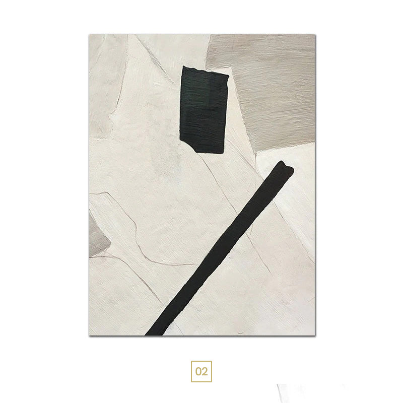 Contemporary Abstract Beige Black Textural Wall Art Fine Art Canvas Prints Modern Pictures For Living Room Dining Room Home Office Art Decor