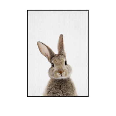 Cute Animals Cartoon Canvas Nursery Paintings Cute Bunny Rabbit Posters Prints Nordic Wall Art Pictures For Kids Room Home Decor