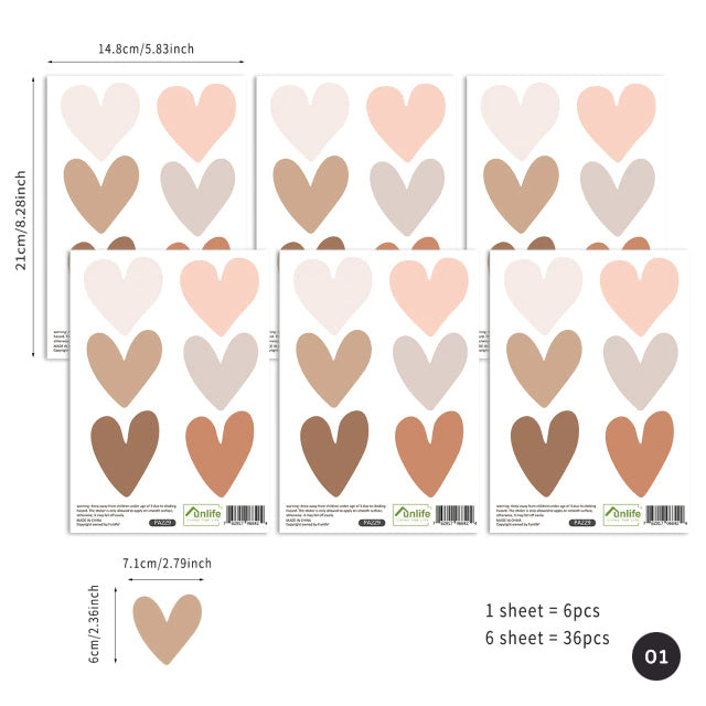 Little Pebble Polka Dot Wall Decals Modern Neutral Colors Removable PVC Wall Decals For Kids Room Boys Room Girls Room Creative Nursery DIY Decor