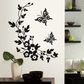 Butterflies And Flowers Wall Art Mural Removable PVC Wall Decal For Kitchen Living Room Bedroom Wall Kids Room DIY Home Decor