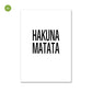 Hakuna Matata Cute Giraffe Quotation Wall Art Fine Art Canvas Print Baby African Animal Picture For Nursery Inspirational Quote Poster For Kids Room Decoration