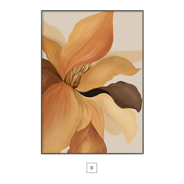 Exotic Floral White Petal Wall Art Fine Art Canvas Prints Modern Abstract Botanical Pictures For Living Room Dining Room Home Office Decor