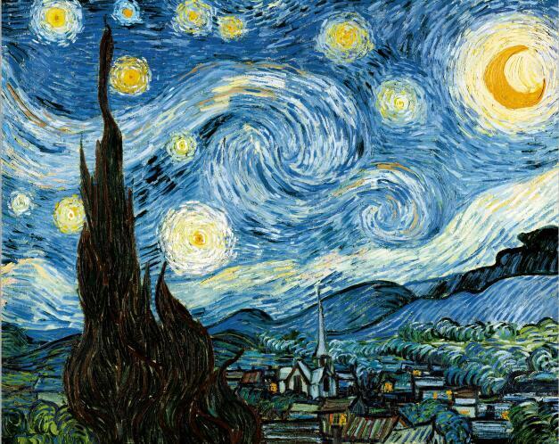 Famous Artists Vincent Van Gogh Wall Art The Starry Night Poster Fine Art Canvas Giclee Print Paintings For Living Room Home Decor