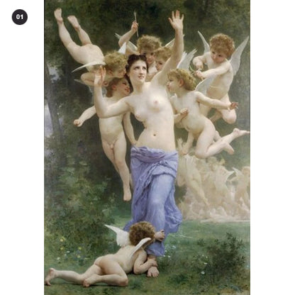 Famous Paintings Song of the Angels By William Bouguereau Fine Art Canvas Prints Classic Pictures For Living Room Dining Room Classical Art Decor