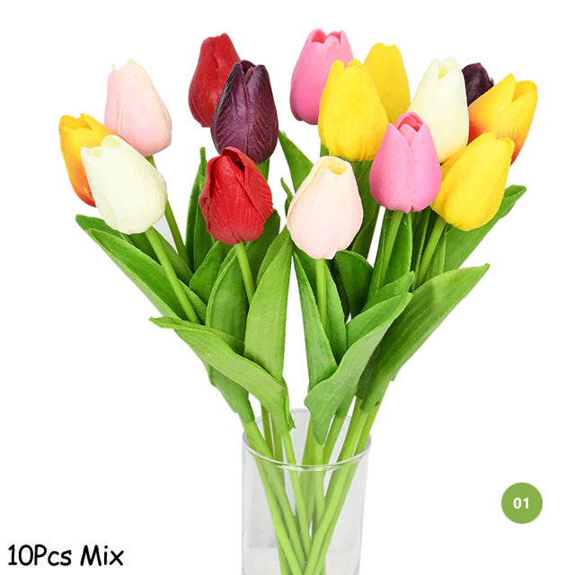 Fashionable Tulips Artificial Flowers For Maintenance-Free Creative Home Décor Floral Displays For Living Room Dining Room Nordic Home Decoration