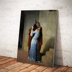 Francesco Hayez, The Kiss (Il Bacio) Poster Fine Art Canvas Print Wall Art Poster Famous Italian Romanticism Paintings For Modern Home Decor