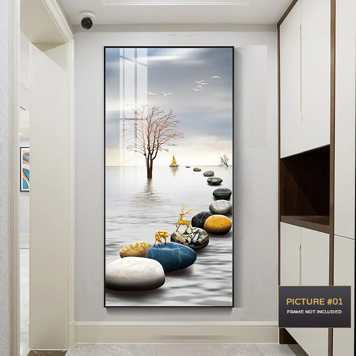 Tall Vertical Format Wall Art Decor - For Entrance Hallways, Foyers etc