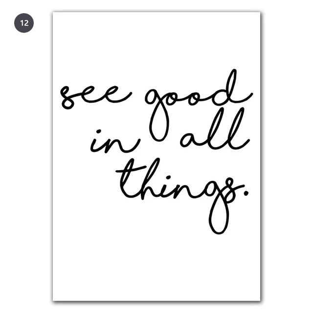 Good Vibes Only Simple Minimalist Quotes Wall Art Black White Fine Art Canvas Prints Inspirational Quotations Posters For Living Room Home Office Decor