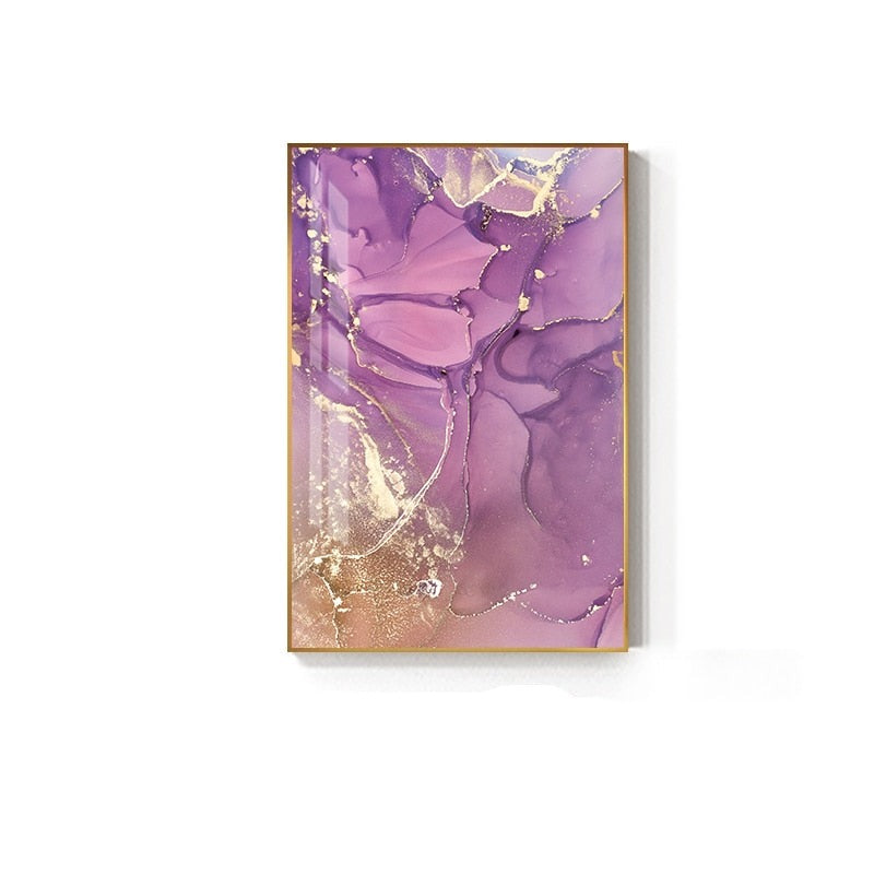 Pink Agate Abstract Colored Marble Print Wall Art Fine Art Canvas Prints Purple Red Pink Hues Pictures For Living Room Bedroom Nordic Home Decor