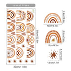 Cute Rainbow Stars PVC Wall Decals Removable Vinyl Wall Stickers For Nursery Room Children's Room Bohemian Baby's Bedroom Creative DIY Decor