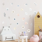 Bohemian Flowers & Butterflies Wall Decals Removable PVC Vinyl Wall Stickers For Decorating Living Room Bedroom Wall Creative DIY Home Decor