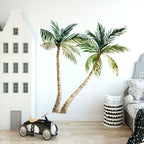 Tropical Palm Trees Vinyl Wall Murals Removable PVC Wall Decals For Living Room Bedroom Kid's Room DIY Wall Stickers Creative Home Decoration