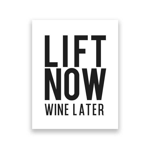 Motivational Fitness Quotation Minimalist Picture Daily Mantra Quote Wall Art Fine Art Canvas Print Poster For Gym Home Office Studio Black White Art Decor