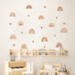 Cute Rainbow Stars PVC Wall Decals Removable Vinyl Wall Stickers For Nursery Room Children's Room Bohemian Baby's Bedroom Creative DIY Decor