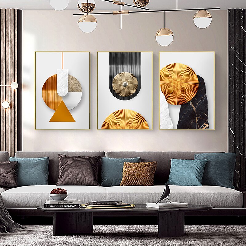 Modern Aesthetics Abstract Minimalist Wall Art Fine Art Canvas Prints Pictures For Luxury Loft Living Room Entrance Hall Foyer Home Office Wall Decor