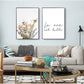 Life Is Beautiful Inspirational Quotation Wall Art Fine Art Canvas Prints Minimalist Letters & Quotes Floral Pictures For Living Room Bedroom Decor