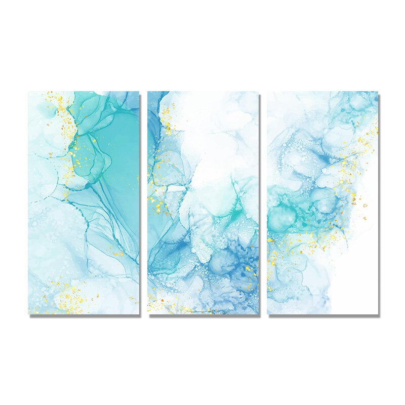 Abstract Liquid Marble Print Wall Art Fine Art Canvas Prints Skyscraper Format Pictures For Modern Living Room Bedroom Nordic Home Decor (Set of 3)