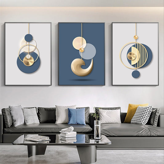 Minimalist Abstract Elements Sun Moon Wall Art Fine Art Canvas Prints Modern Aesthetics Pictures For Living Room Dining Room Luxury Bedroom Decor