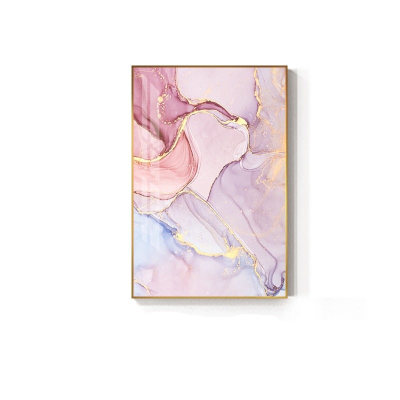 Pink Agate Abstract Colored Marble Print Wall Art Fine Art Canvas Prints Purple Red Pink Hues Pictures For Living Room Bedroom Nordic Home Decor