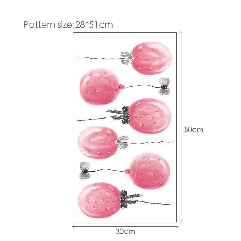 Balloon Bunnies Wall Decals For Baby's Room Colorful Removable PVC Wall Decals For Nursery Cute Animal Balloon Wall Stickers Creative DIY Kid's Room