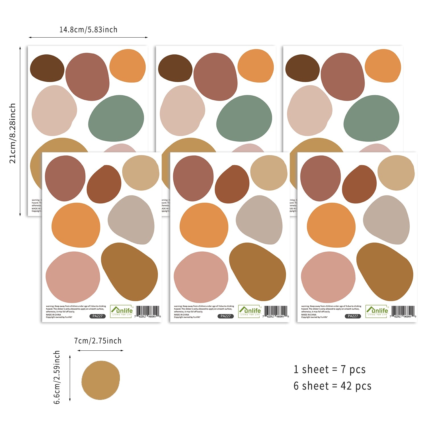 Bohemian Hearts Wall Decals Neutral Colors Beige Brown Pink Hearts Removable PVC Wall Stickers For Baby's Room Children's Bedroom Nursery Decor