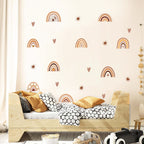 Cute Rainbow Stars PVC Wall Decals Removable Vinyl Wall Stickers For Nursery Room Children's Room Bohemian Baby's Bedroom Creative DIY Decor
