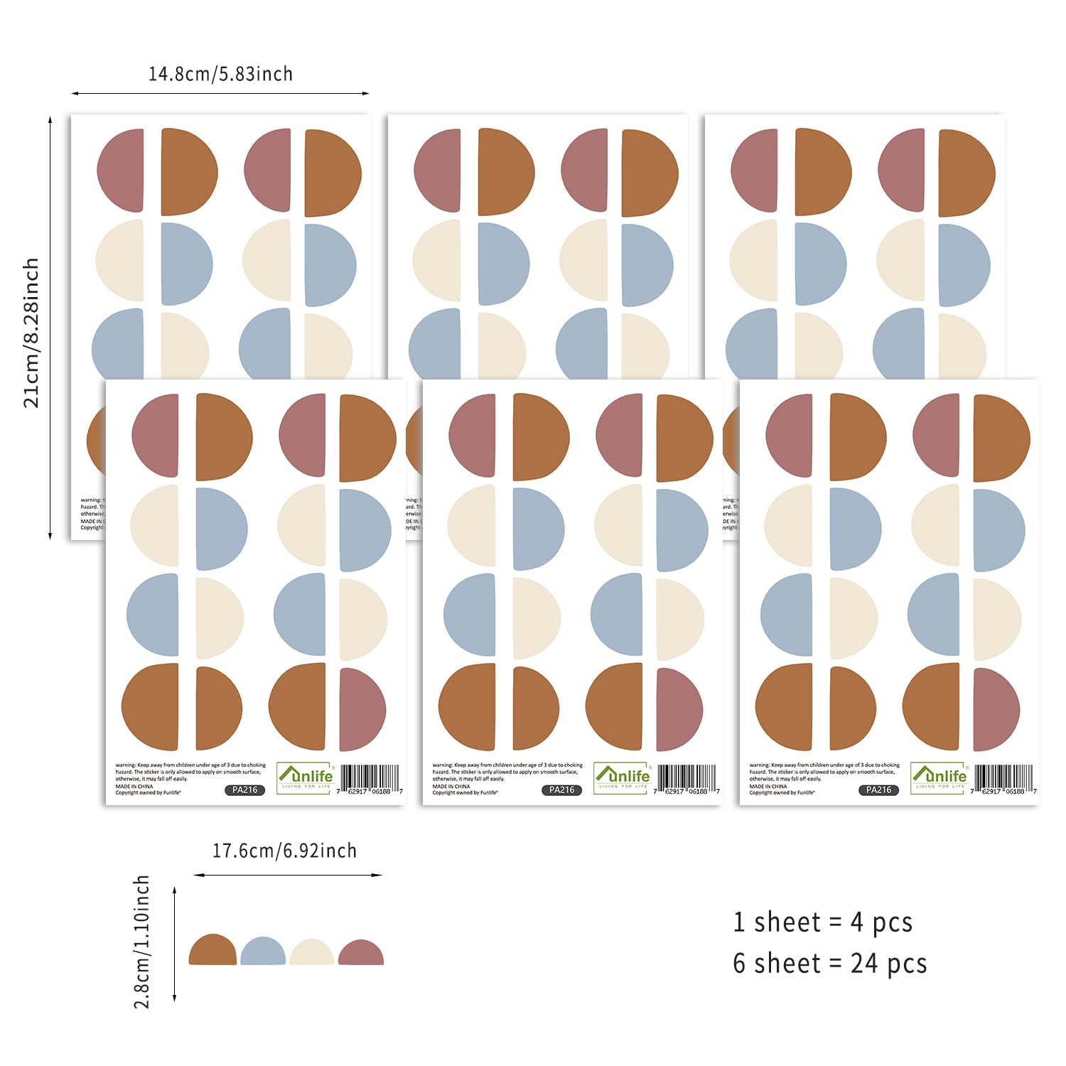 Bohemian Hearts Wall Decals Neutral Colors Beige Brown Pink Hearts Removable PVC Wall Stickers For Baby's Room Children's Bedroom Nursery Decor