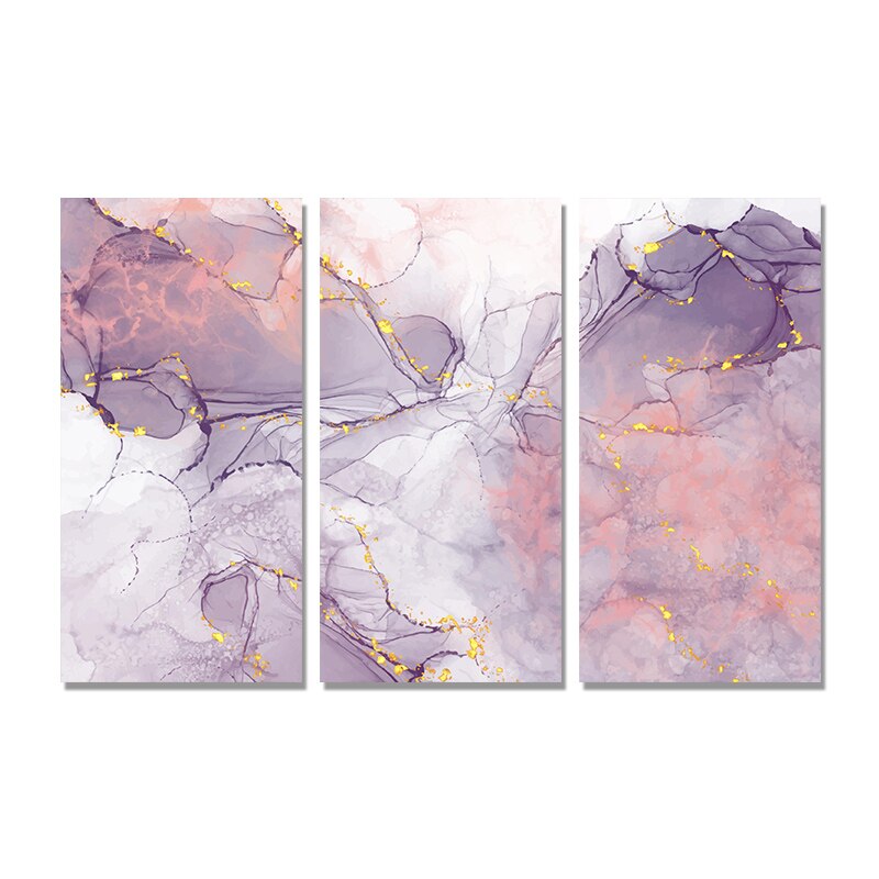 Abstract Liquid Marble Print Wall Art Fine Art Canvas Prints Skyscraper Format Pictures For Modern Living Room Bedroom Nordic Home Decor (Set of 3)