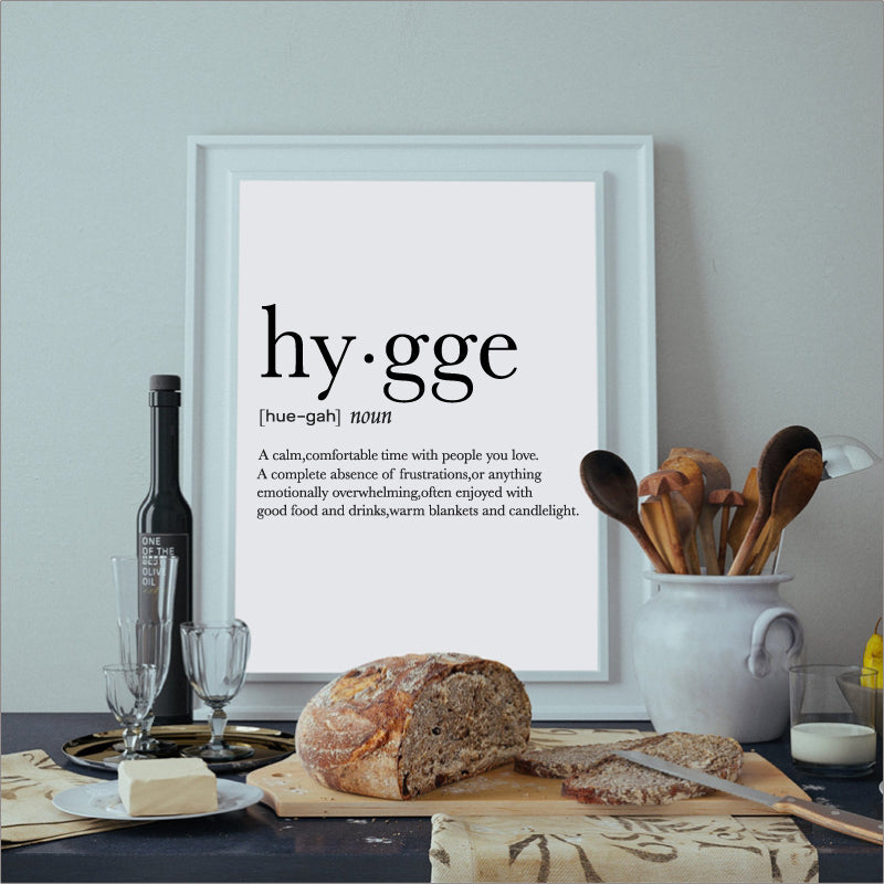 Hygge Lagom Definition Minimalist Nordic Wall Art Black White Fine Art Canvas Prints Swedish Danish Norwegian Lifestyle Quotes Posters For Modern Home Office