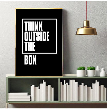 Inspirational Poster Wall Art Fine Art Canvas Print Black White Minimalist Motivational Productivity Quotation Picture For Home Office Wall Decor