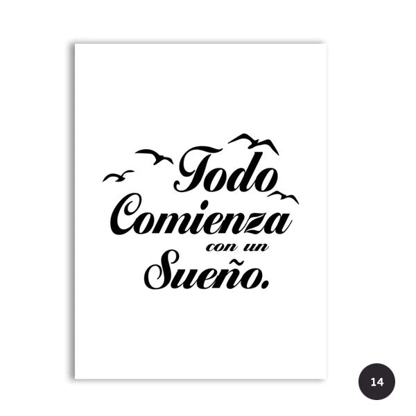 Inspirational Spanish Words Wall Art Fine Art Canvas Prints Buenas Noches Quotation Poster Pictures For Bedroom Living Room Cafe Kitchen Decor