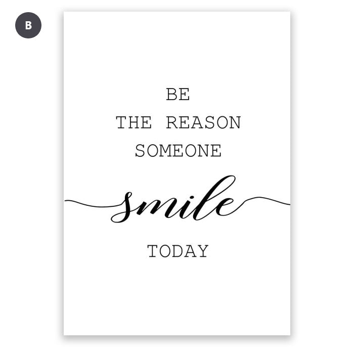 Inspirational Life Quotations Wall Art Fine Art Canvas Prints Modern Minimalist Black White Pictures For Living Room Bedroom Nordic Wall Art Decor