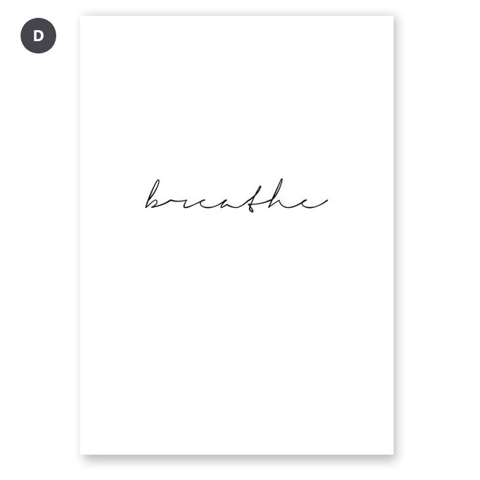 Inspirational Life Quotations Wall Art Fine Art Canvas Prints Modern Minimalist Black White Pictures For Living Room Bedroom Nordic Wall Art Decor