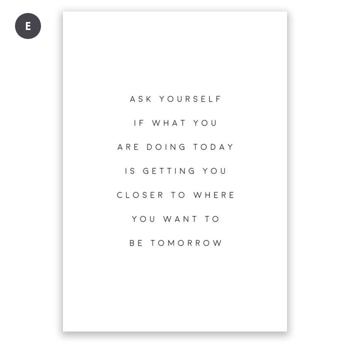 Inspirational Life Quotations Wall Art Fine Art Canvas Prints Modern Minimalist Black White Pictures For Living Room Bedroom Nordic Wall Art Decor