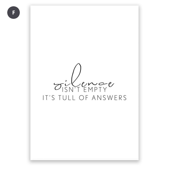Inspirational Life Quotations Wall Art Fine Art Canvas Prints Modern Minimalist Black White Pictures For Living Room Bedroom Nordic Wall Art Decor