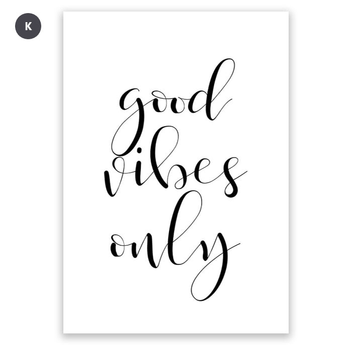 Inspirational Life Quotations Wall Art Fine Art Canvas Prints Modern Minimalist Black White Pictures For Living Room Bedroom Nordic Wall Art Decor