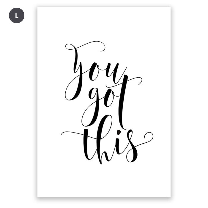 Inspirational Life Quotations Wall Art Fine Art Canvas Prints Modern Minimalist Black White Pictures For Living Room Bedroom Nordic Wall Art Decor
