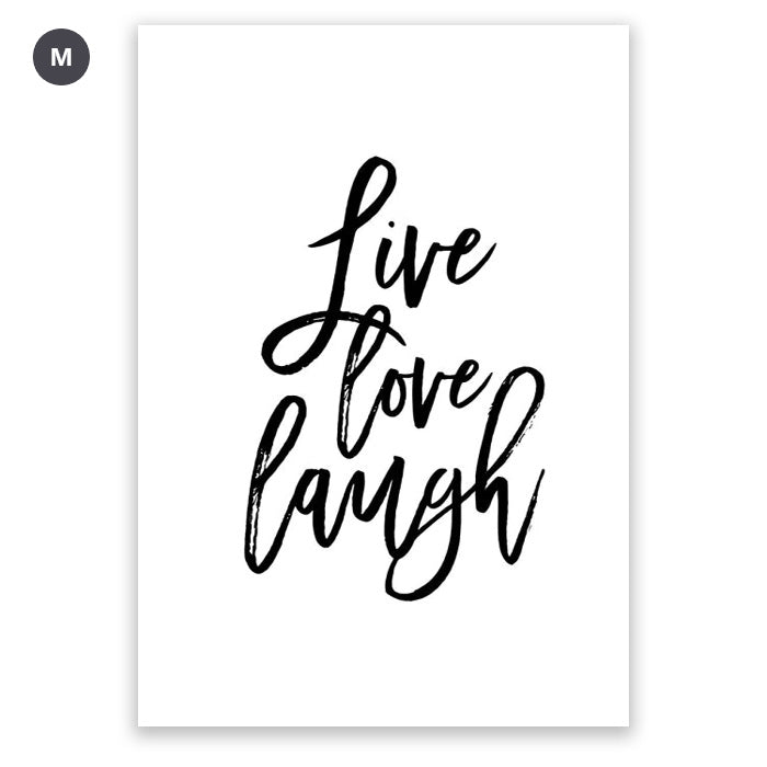 Inspirational Life Quotations Wall Art Fine Art Canvas Prints Modern Minimalist Black White Pictures For Living Room Bedroom Nordic Wall Art Decor