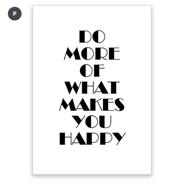 Inspirational Life Quotations Wall Art Fine Art Canvas Prints Modern Minimalist Black White Pictures For Living Room Bedroom Nordic Wall Art Decor