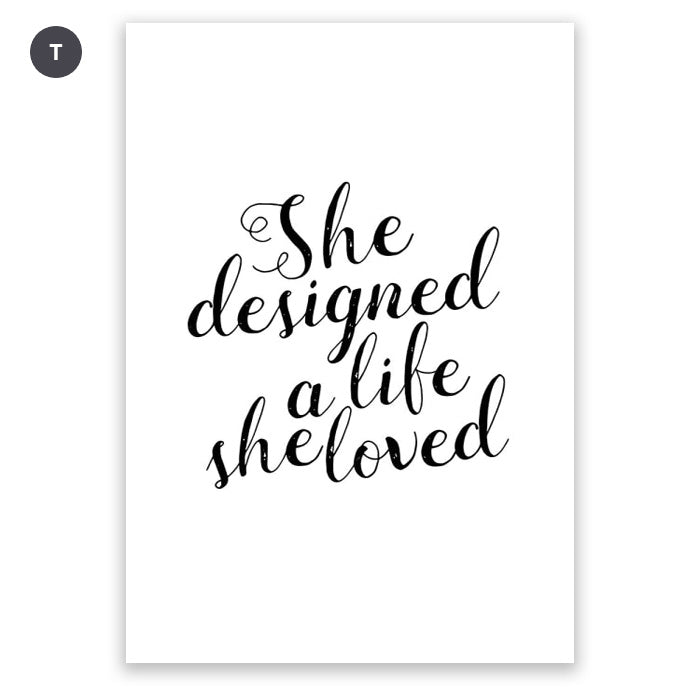 Inspirational Life Quotations Wall Art Fine Art Canvas Prints Modern Minimalist Black White Pictures For Living Room Bedroom Nordic Wall Art Decor