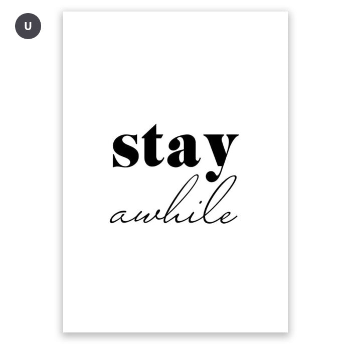 Inspirational Life Quotations Wall Art Fine Art Canvas Prints Modern Minimalist Black White Pictures For Living Room Bedroom Nordic Wall Art Decor